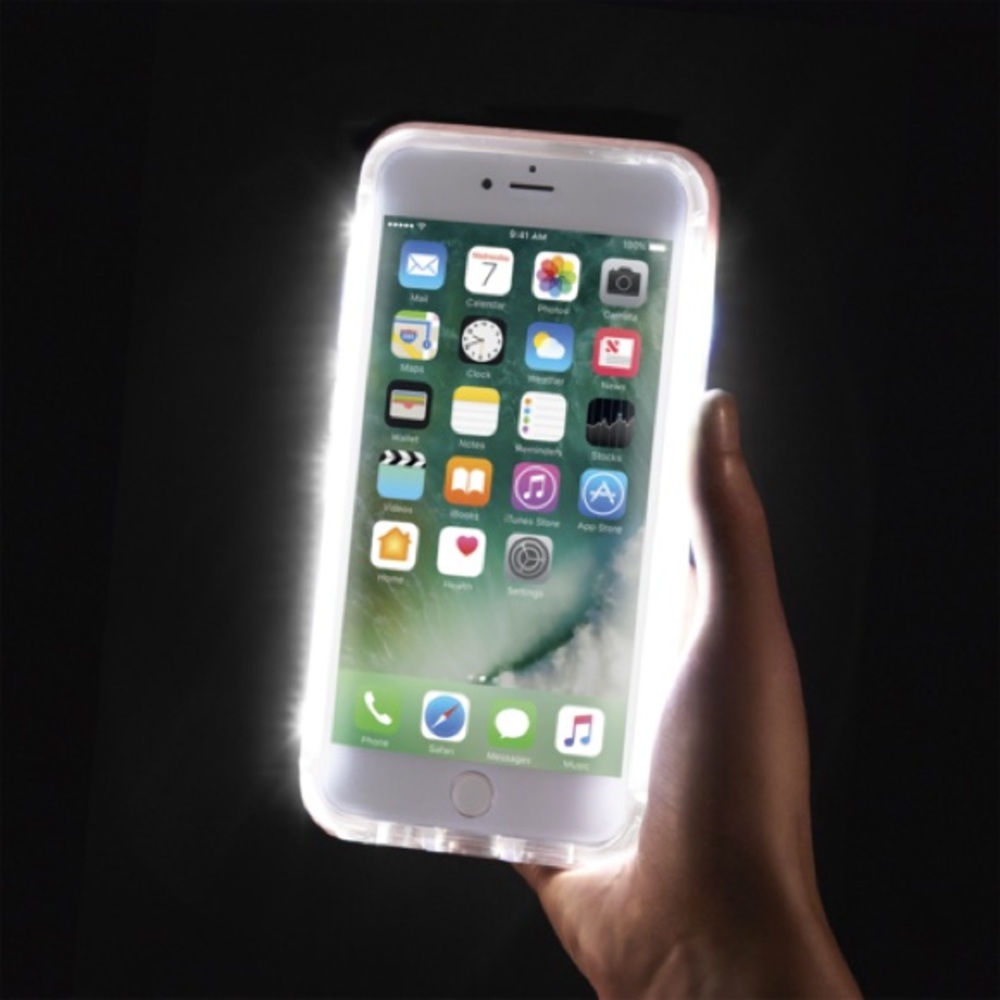 Case-Mate Allure LED Selfie Case iPhone 6 6s 7 8 + Glass Screen Protectors (2) - Picture 4 of 10